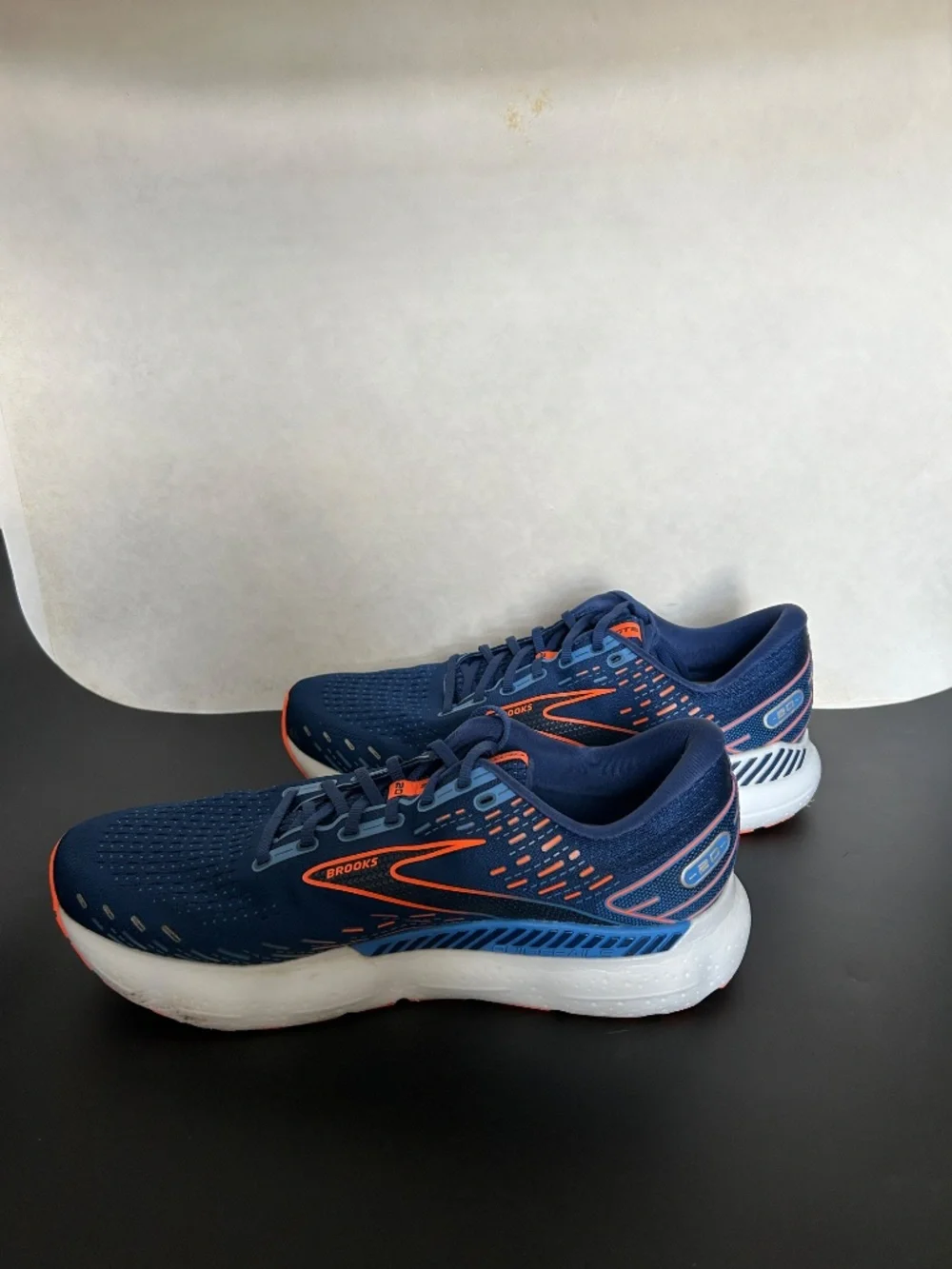 Brooks Glycerine 20 GTS Blue Depths/Palace Blue/Orange Sneakers,, Size 12.5 2E - Picture 3 of 11